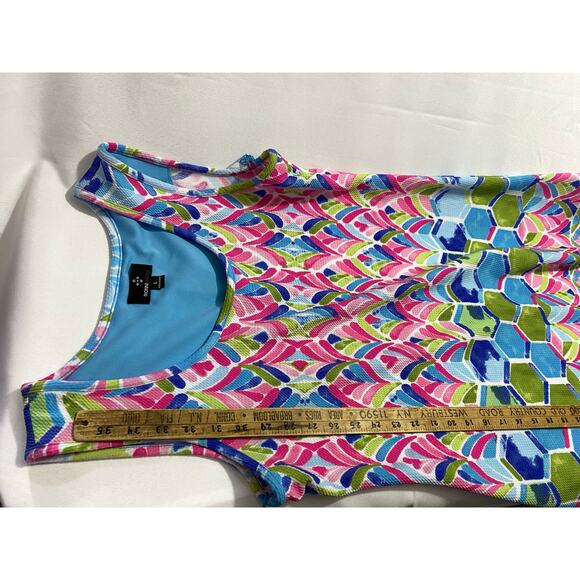 Ronni Nicole Sleeveless Dress – Multicolor Diamond/Floral Print – Size L - Picture 8 of 9